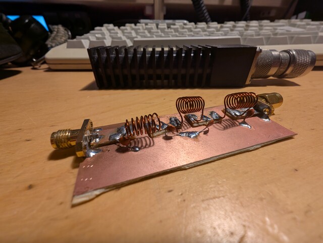 Finished filter next to a dummy load