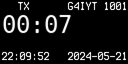 Radioless node screen showing TX timer